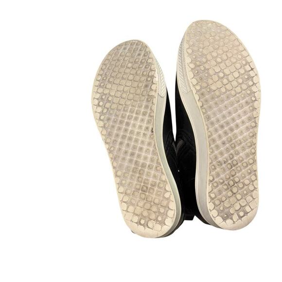 Steve Madden Black Wedge Rubber Pull On Snow Booties Women's 7 Casual Zipper - Picture 9 of 13